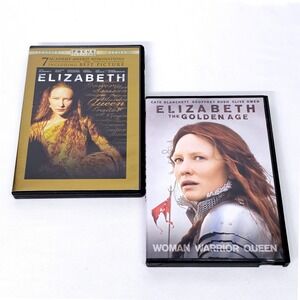 Elizabeth The Golden Age DVD Lot Cate Blanchett Historical Drama‎ 2 Movie Set